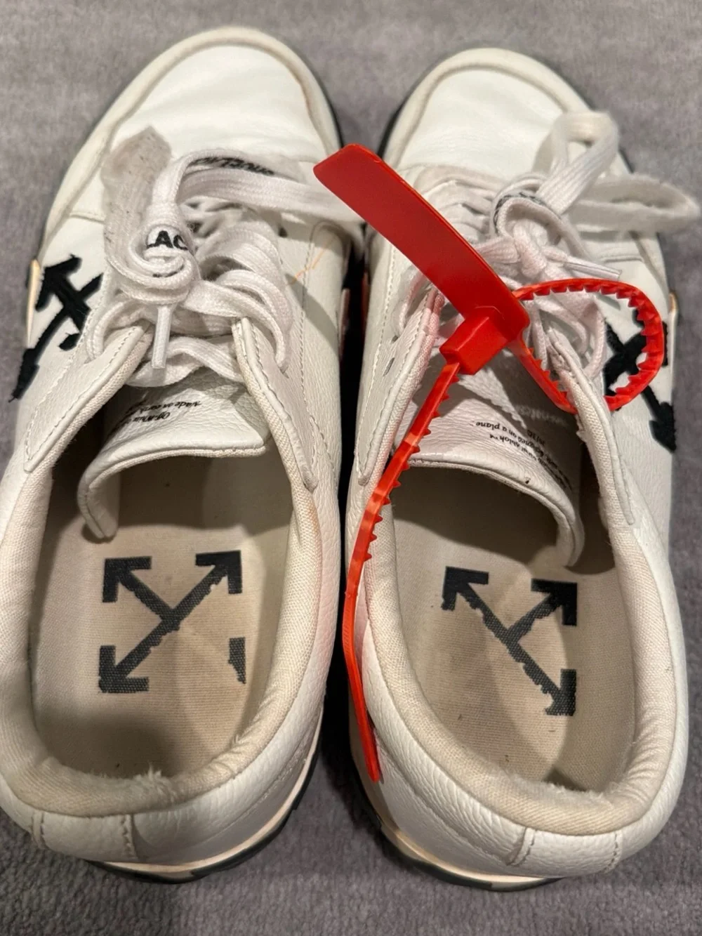 Men's Casual Sneakers - Orange Accent